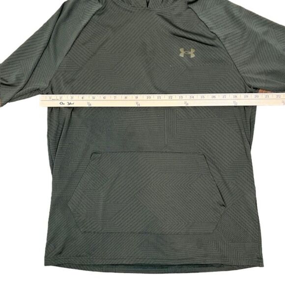 Under Armour Velocity Loose Fit Men's Hoodie Dark Green Size Medium - Picture 3 of 9